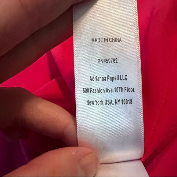 NWT! Adrianna Papell gauzy crepe cold shoulder dress in guava - Picture 9 of 13